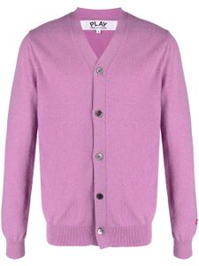 Comme Des Garçons Play cardigan en laine à patch cœur - Violet