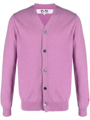 Comme Des Garçons Play cardigan en laine à patch cœur - Violet