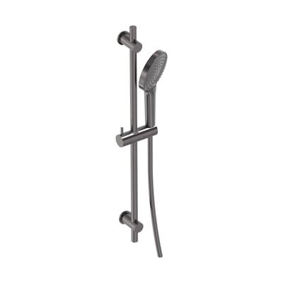 Glijstangset MAY Met 3-Standen Handdouche, Doucheslang en Glijstang 70 cm Geborsteld Carbon Black PVD