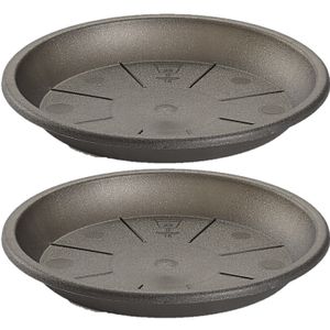 4x stuks opvangschaal Plantenpot antractiet rond 32 cm