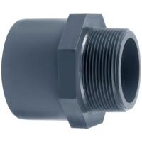 Aquaforte PVC Puntstuk Buitendraad 12x16mm ¼&apos;&apos; - Duurzaam & Lekvrij voor Vijver/Irrigatie