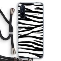 Zebra pattern: OnePlus Nord CE 5G Transparant Hoesje met koord Zebra pattern: OnePlus Nord CE 5G Transparant Hoesje met koord