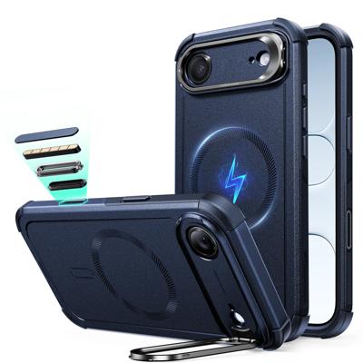 iPhone Air Cyber Tough Magnetic Case (Camera Control, Stash Stand) - Navy Blue iPhone Air Cyber Tough Magnetic Case (Camera Control, Stash Stand) - Navy Blue