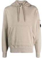 C.P. Company hoodie Diagonal à détail de lentille - Gris