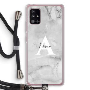 Ivory Marble: Samsung Galaxy A51 5G Transparant Hoesje met koord
