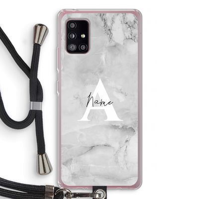 Ivory Marble: Samsung Galaxy A51 5G Transparant Hoesje met koord