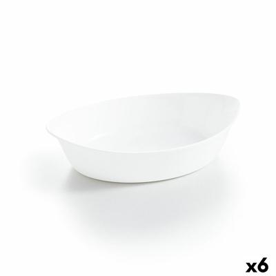 Serveerschaal Luminarc Smart Cuisine Ovalen Wit Glas 25 x 15 cm (6 Stuks)