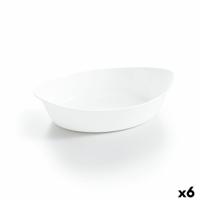 Serveerschaal Luminarc Smart Cuisine Ovalen Wit Glas 25 x 15 cm (6 Stuks)