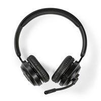 Nedis PC-Headset | On-Ear | Stereo | Bluetooth | Inklapbare Microfoon | Zwart - CHSTB310BK - thumbnail