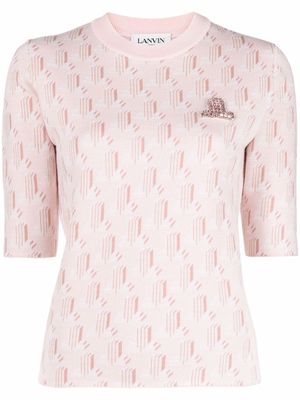 Lanvin haut en maille intarsia - Rose