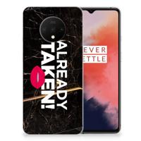 OnePlus 7T | Siliconen hoesje | met naam Already Taken Black