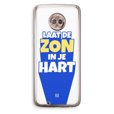 Laat de zon in je hart: Motorola Moto G6 Transparant Hoesje