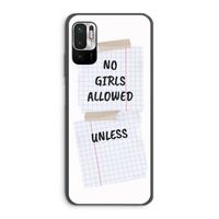 No Girls Allowed Unless: Xiaomi Redmi Note 10 5G Transparant Hoesje
