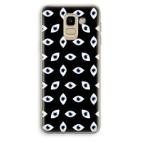 Eyes pattern: Samsung Galaxy J6 (2018) Transparant Hoesje
