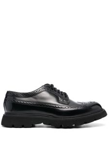 Doucal's richelieus en cuir à lacets - Noir