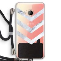 Marmeren pijlen: HTC U Play Transparant Hoesje met koord