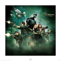 Kunstdruk Star Wars - Rogue One Attack 40x40cm