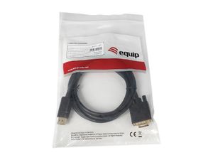 Equip 119338 video kabel adapter 2 m VGA (D-Sub) DisplayPort Zwart