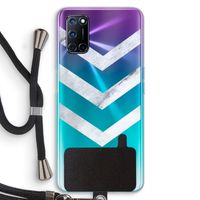 Marmeren pijlen: Oppo A92 Transparant Hoesje met koord