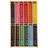 Lyra Groove dunne kleurpotloden, l: 18 cm, vulling 3,3 mm, diverse kleuren, 12x12 stuk/ 1 doos
