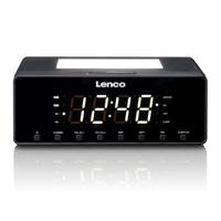 LENCO CR-540BK - Wekkerradio met dimbaar nachtlampje en USB oplaadfunctie - Zwart