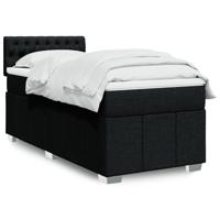 Boxspring met matras stof zwart 100x200 cm Boxspring met matras stof zwart 100x200 cm