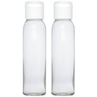 2x stuks glazen waterfles/drinkfles transparant met schroefdop met wit handvat 500 ml - Drinkflessen