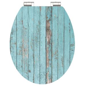 SCHÜTTE toiletbril met soft-close blue wood mdf hoogglans