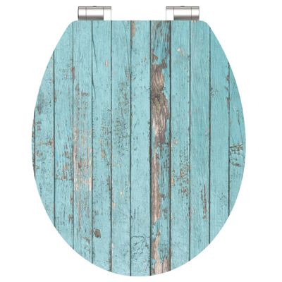 SCHÜTTE toiletbril met soft-close blue wood mdf hoogglans