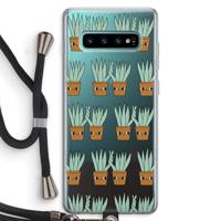 Sansevieria: Samsung Galaxy S10 Plus Transparant Hoesje met koord