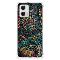 Motorola Moto G73 Doorzichtige Silicone Hoesje Aztec