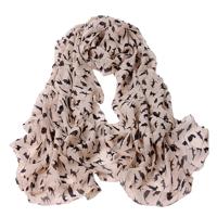 Dames katten afgedrukt chiffon sjaal lengte: 150cm x 60cm (roze)