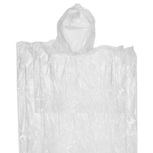 Regenponcho kinderen - wegwerp - wit - 63 x 70 cm