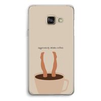 Aggressively drinks coffee: Samsung A3 (2017) Transparant Hoesje