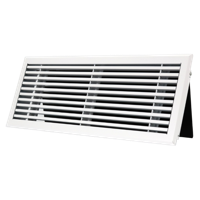 Wandrooster Met Volumeregelaar T.b.v. 400 X 150mm - Staal - Wit Ral9003