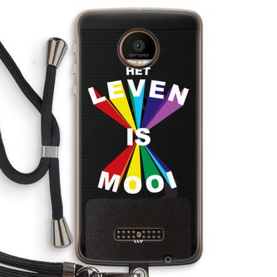 Het Leven Is Mooi: Motorola Moto Z Force Transparant Hoesje met koord