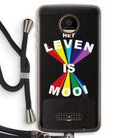 Het Leven Is Mooi: Motorola Moto Z Force Transparant Hoesje met koord