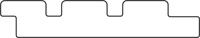 Triple profiel Midden-Europees vuren zwart gespoten 2,2x14,0x240 cm Tuindeco - Tuindeco
