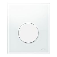 Urinoir Bedieningsplaat TECE Loop Glas Wit 10,4x12,4 cm (met witte toets) - thumbnail