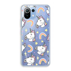 Rainbow Unicorn: Xiaomi Mi 11 Lite Transparant Hoesje