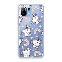 Rainbow Unicorn: Xiaomi Mi 11 Lite Transparant Hoesje