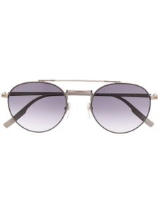 Zegna lunettes de soleil rondes à monture aviateur - Argent