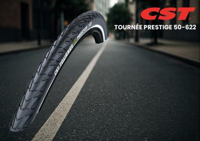 CST Buitenband tournée prestige 28 x 2.00" / 50-622 mm - zwart met reflectie