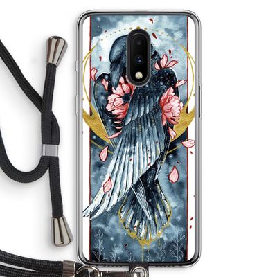 Golden Raven: OnePlus 7 Transparant Hoesje met koord
