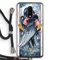 Golden Raven: OnePlus 7 Transparant Hoesje met koord