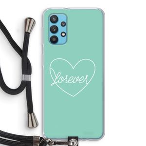 Forever heart pastel: Samsung Galaxy A32 4G Transparant Hoesje met koord