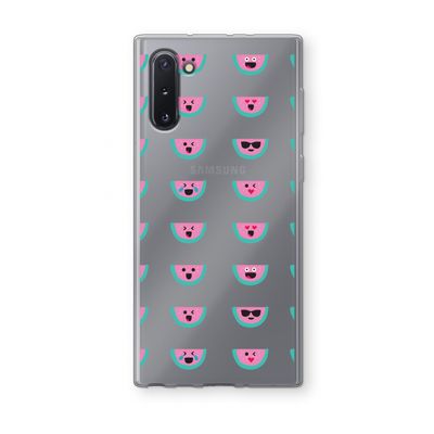 Smiley watermeloenprint: Samsung Galaxy Note 10 Transparant Hoesje
