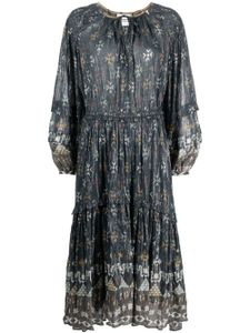 MARANT ÉTOILE robe mi-longue Fratela à imprimé graphique - Bleu