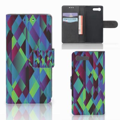Sony Xperia X Compact | Book Case | Abstract Green Blue