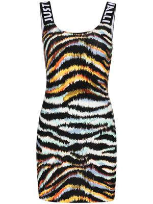Just Cavalli robe courte à imprimé ikat - Noir